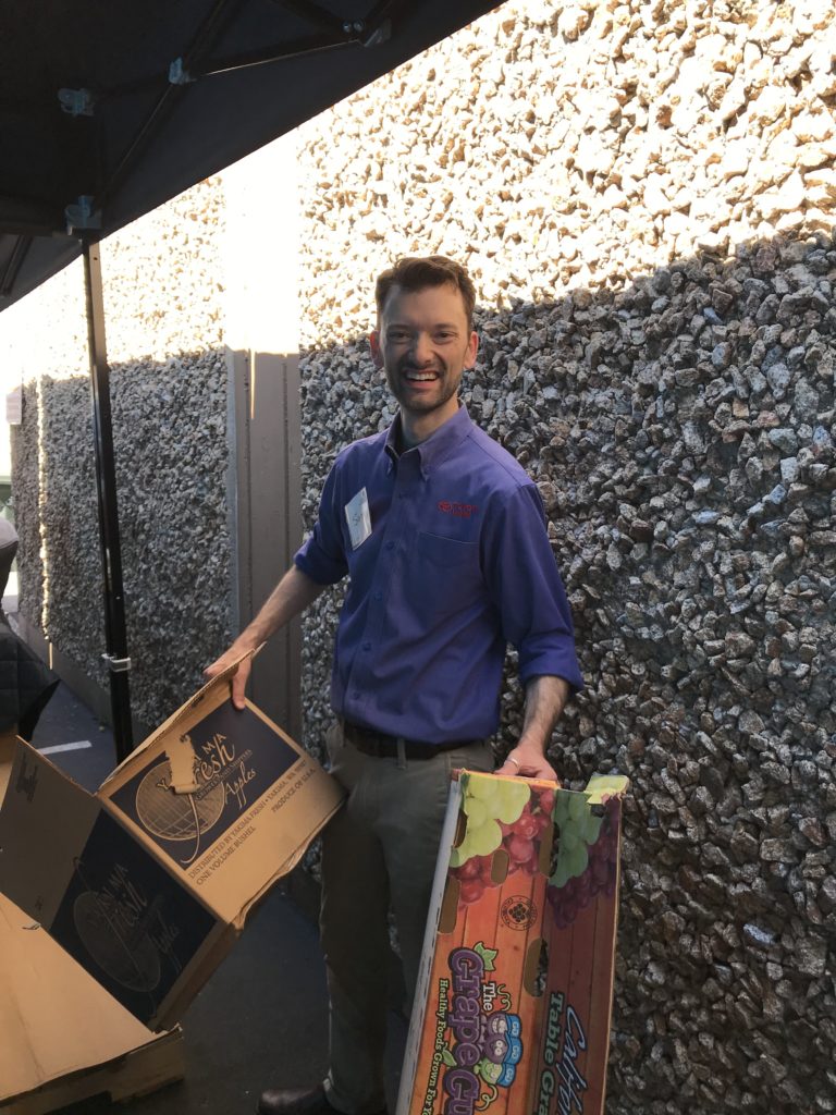 Toyota Marin Employee Volunteering at Canal Alliance Food Pantry