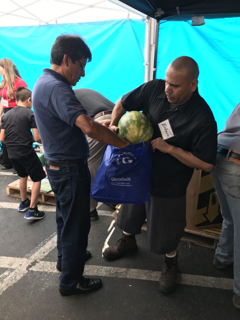 Toyota Marin Employee Volunteering at Canal Alliance Food Pantry