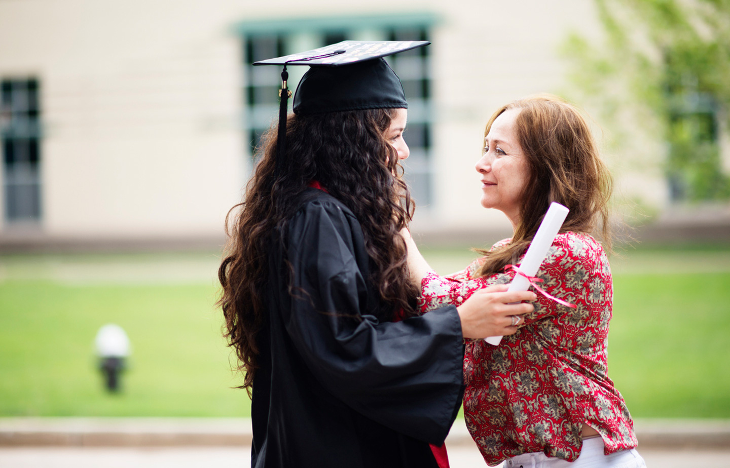 Graduate with her mom