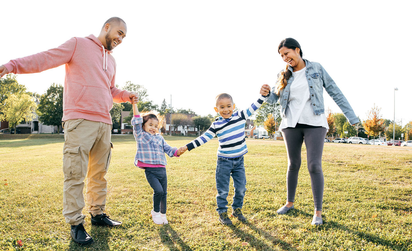 Family photo in the park