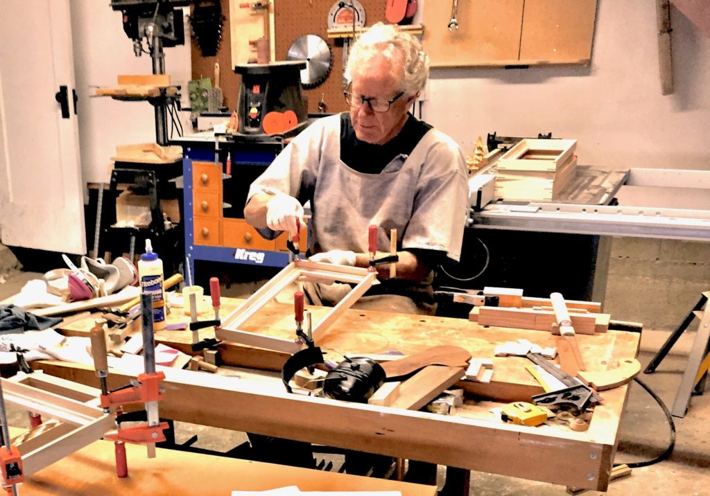 Eric making desks for UP! students