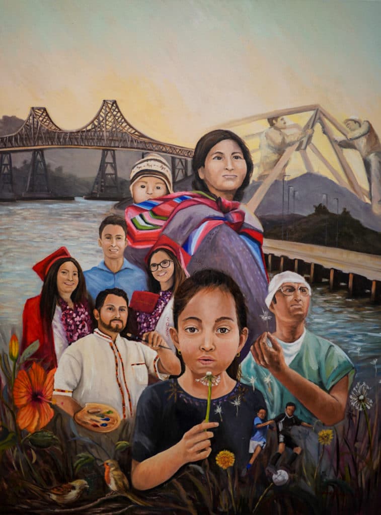 Artwork by Oscar Morales to celebrate 40 years of Canal Alliance.